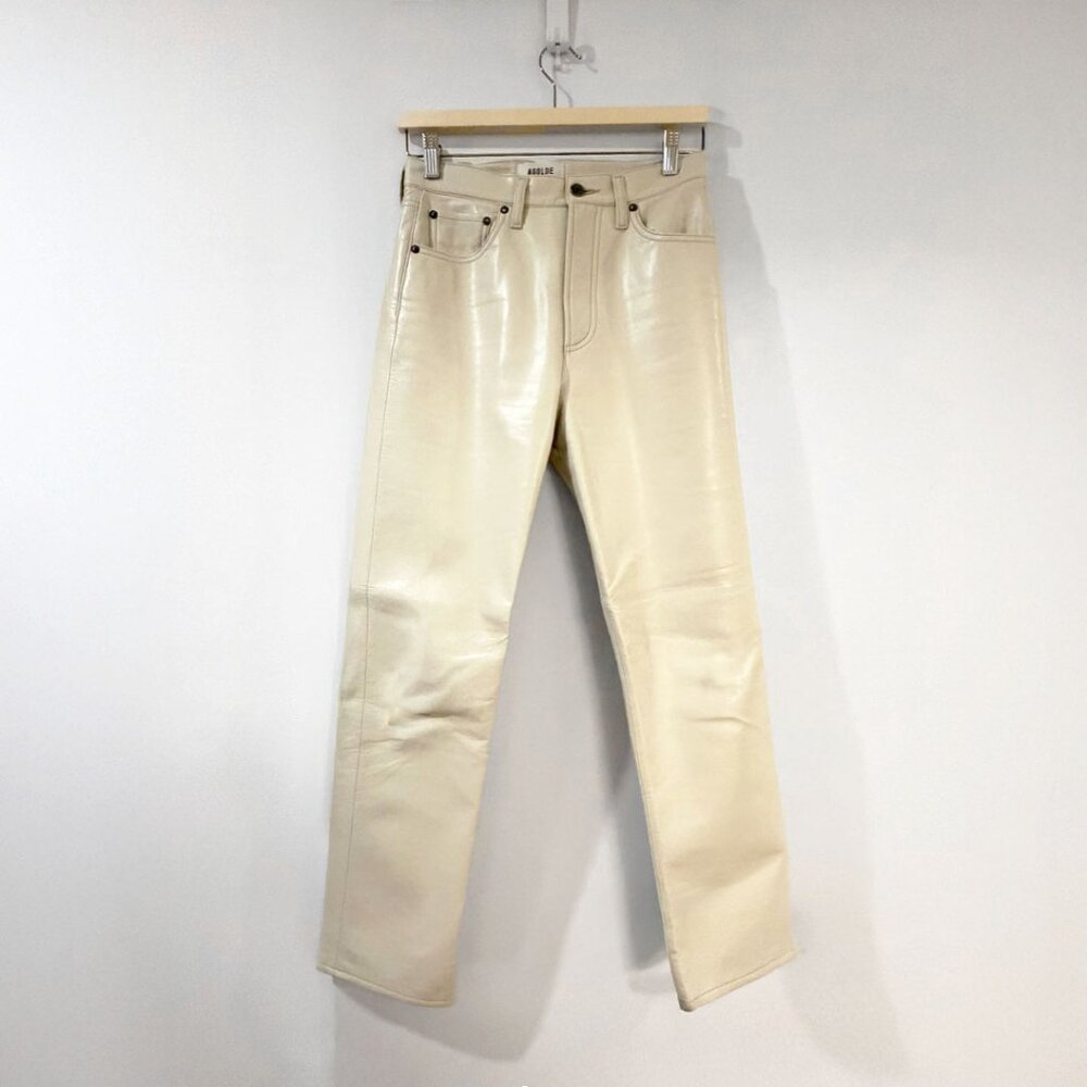 AGOLDE Leather Pinch Waist Pants
